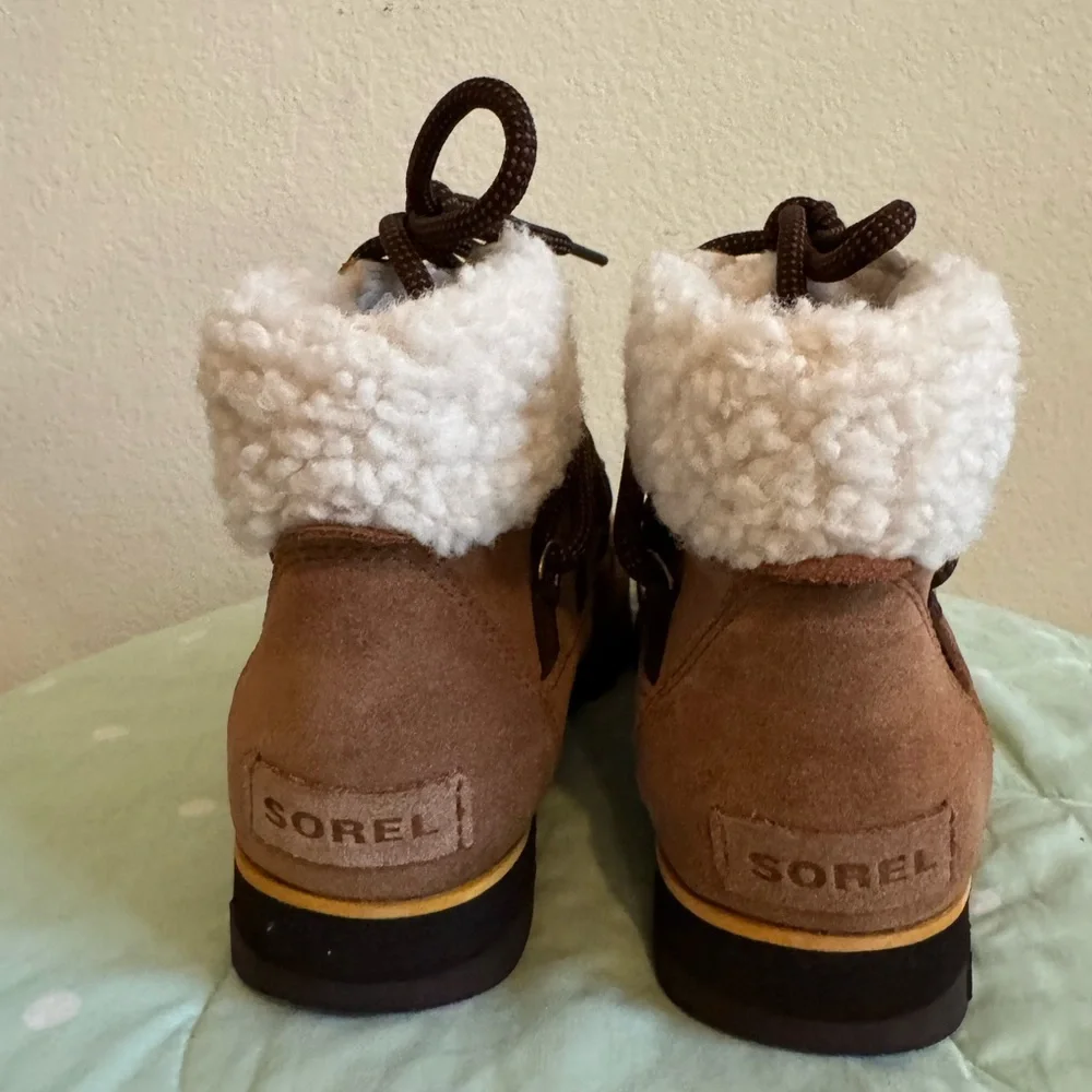 Sorel NL4345-242 Harlow Lace Cozy Lug Sole Women’s Boots size 8.5 - Picture 9 of 16